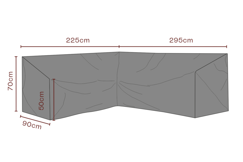 Møbel cover hjørnesofa Black-Breathable