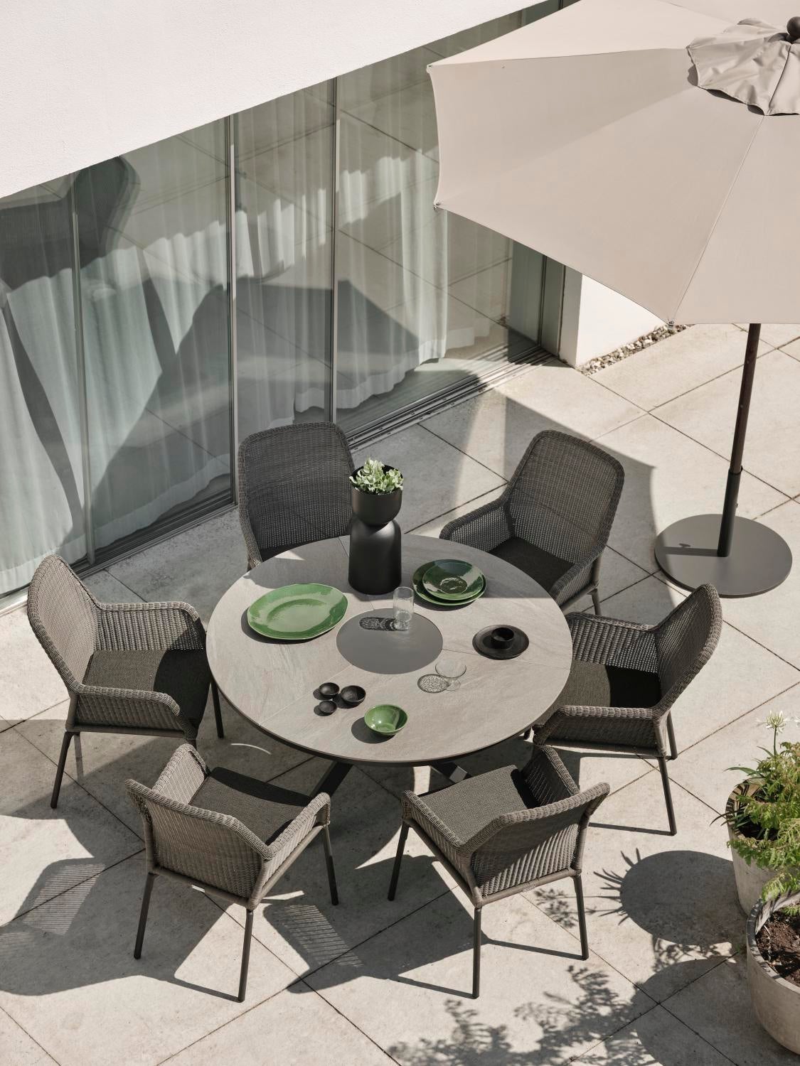 Flat parasolfod, 34 kg Antracit