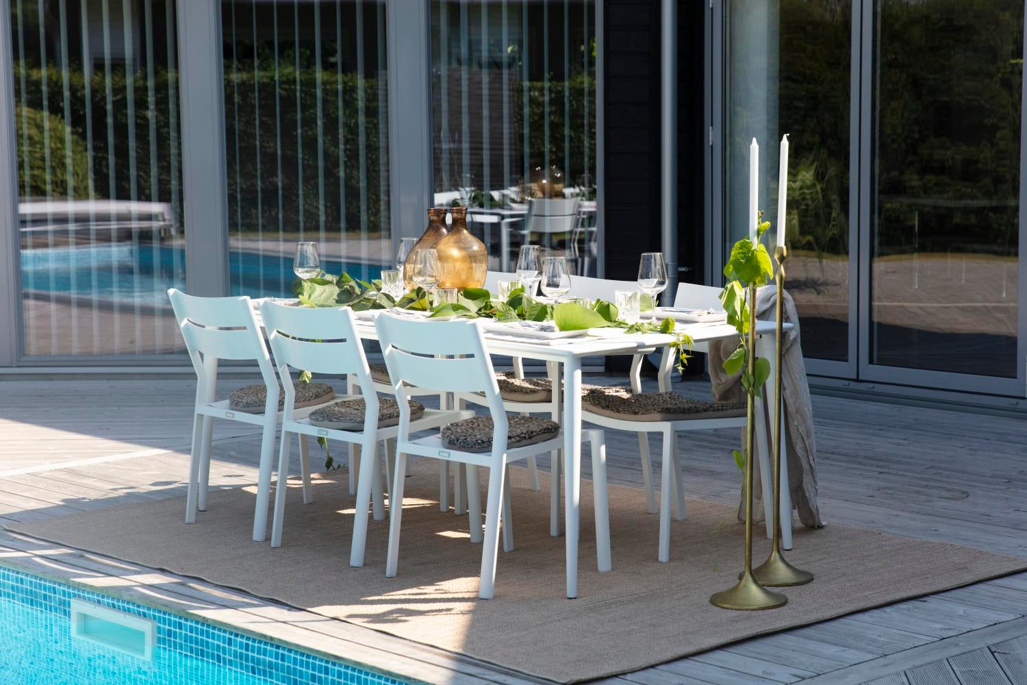 Nimes spisebord Hvid