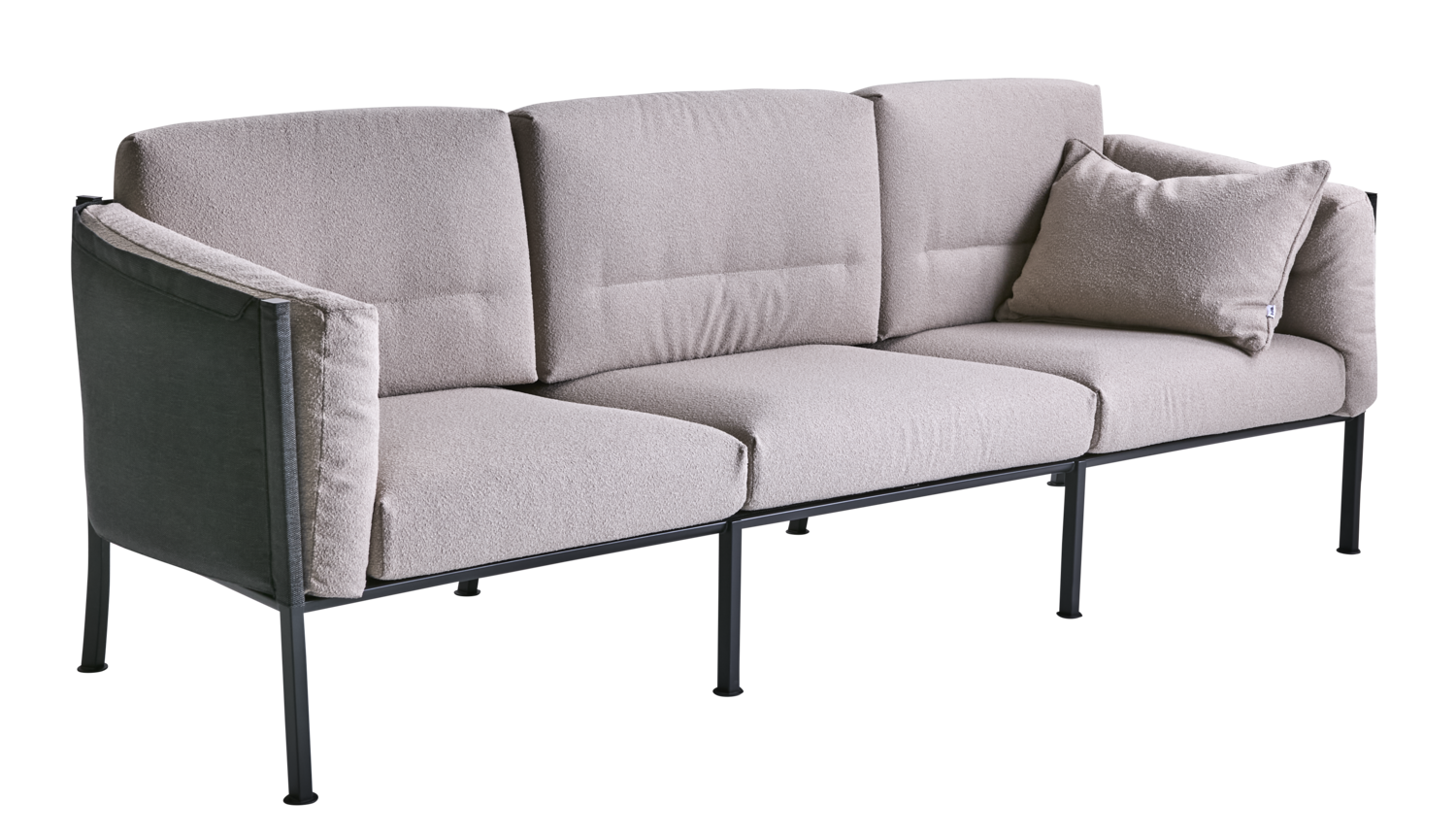 Delux 3-personers sofa Black/Teddy Beige