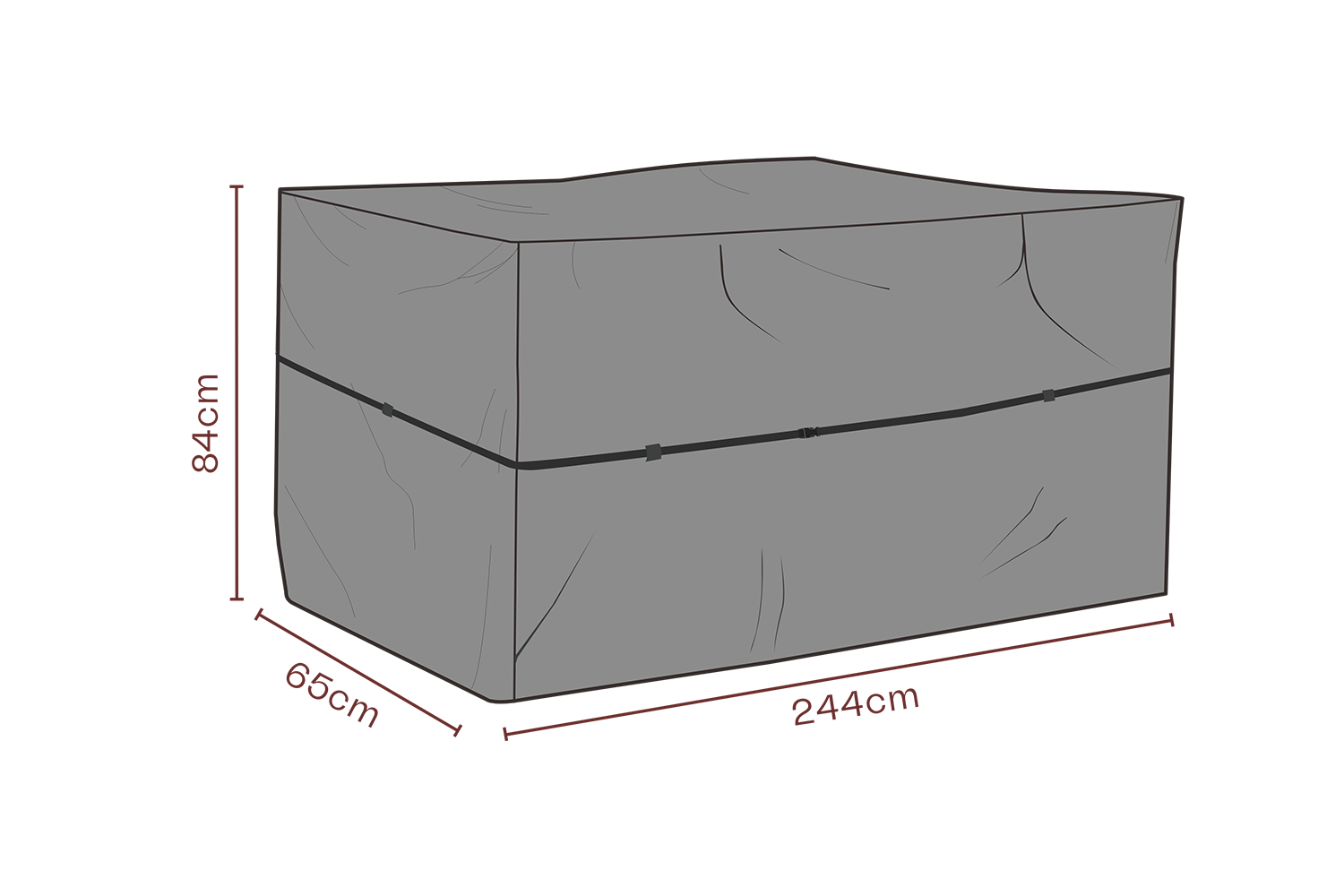 Møbelovertræk udekøkken Black-Breathable