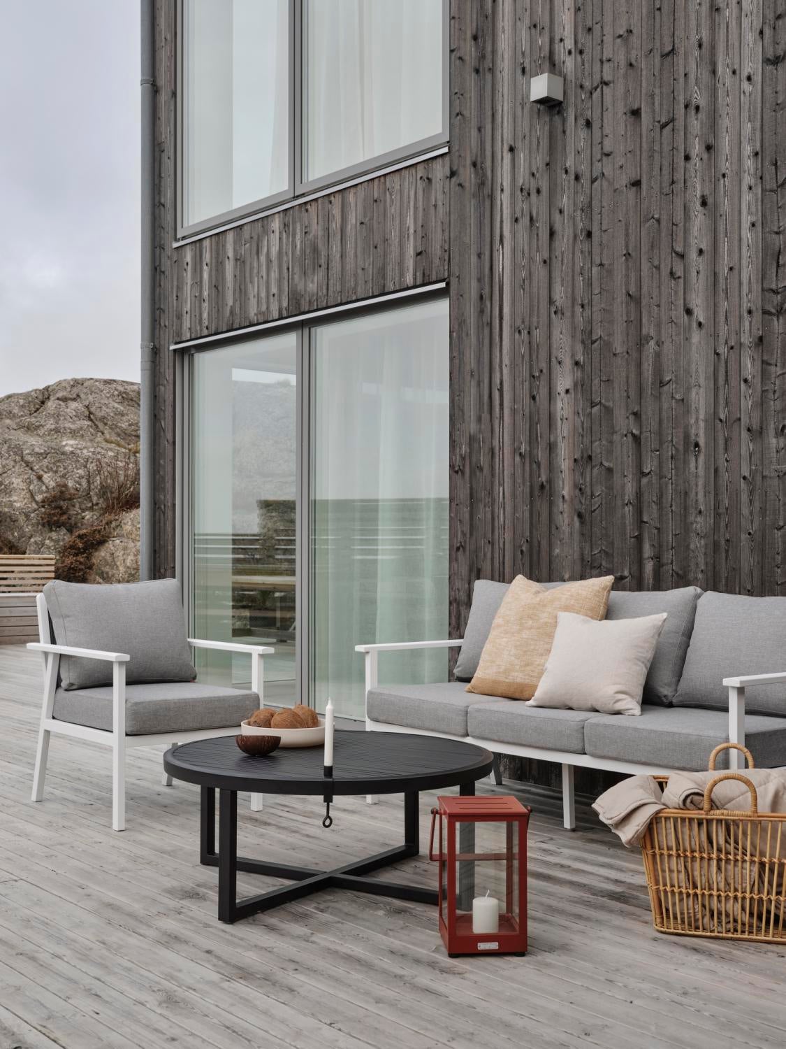 Samvaro High 3-personers sofa Hvid/Pearl grey