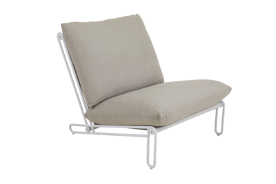 Blixt loungestol Hvid/Cley beige