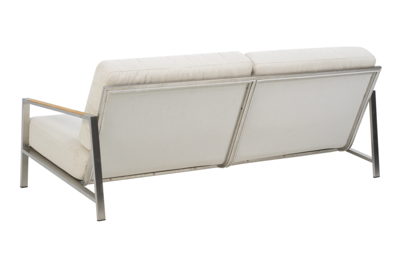 Naos 2,5 sæder sofa  Stainless Steel/Dot Beige