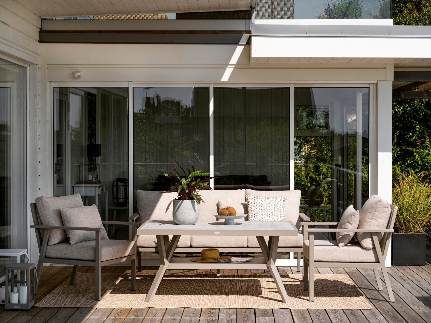 Samvaro High 3-personers sofa Khaki/Sand