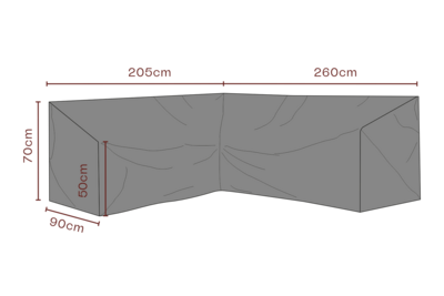 Møbel cover hjørnesofa Black-Breathable