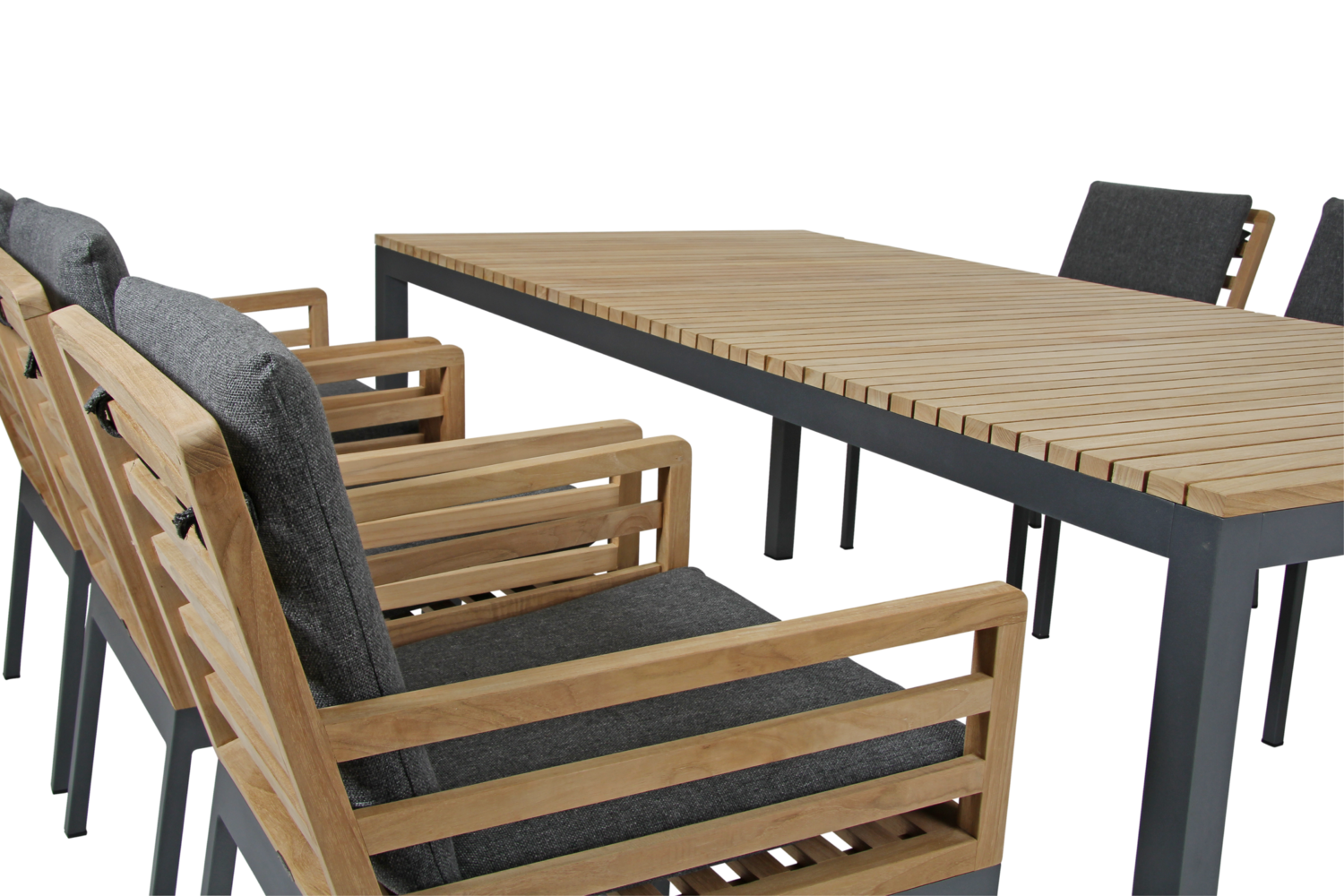 Zalongo spisebord Natur/grå