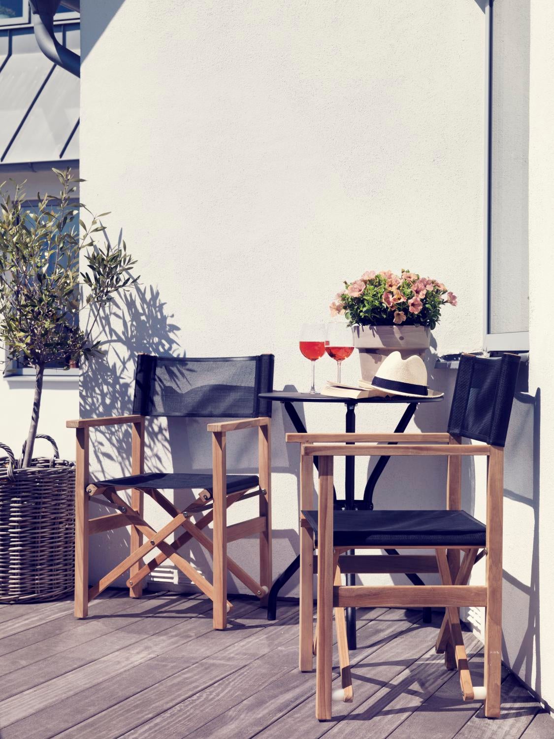 Drama stol med armlæn Natur/sort