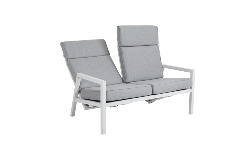 Belfort 2-personers sofa Hvid/Pearl grey