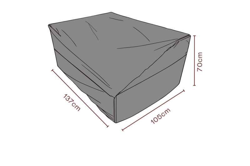 Møbelovertræk ottoman Sort