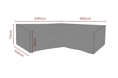 Møbelovertræk hjørnesofa Sort