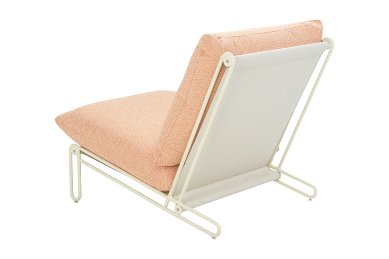 Blixt loungestol Pearl White/Teddy Orange