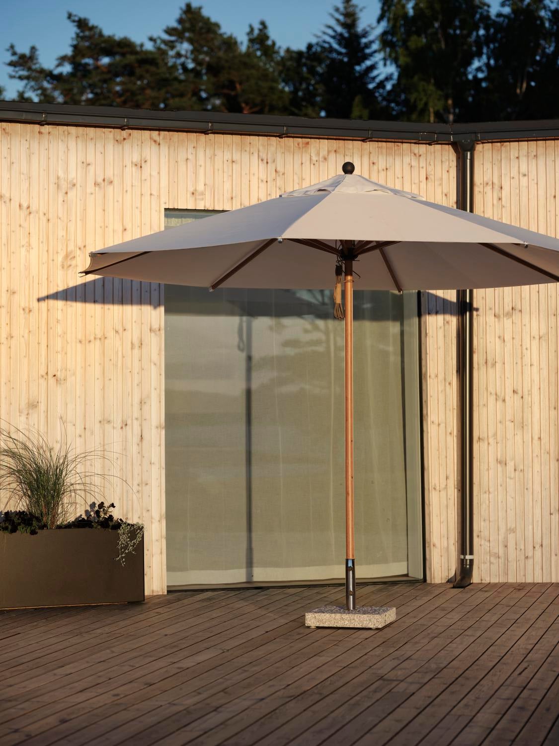 Paliano parasol Natur/hvid