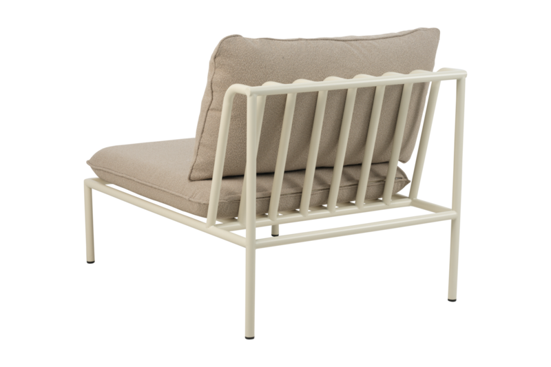 Collier midterste del Pearl White/Teddy Beige