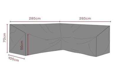 Møbel cover hjørnesofa Black-Breathable
