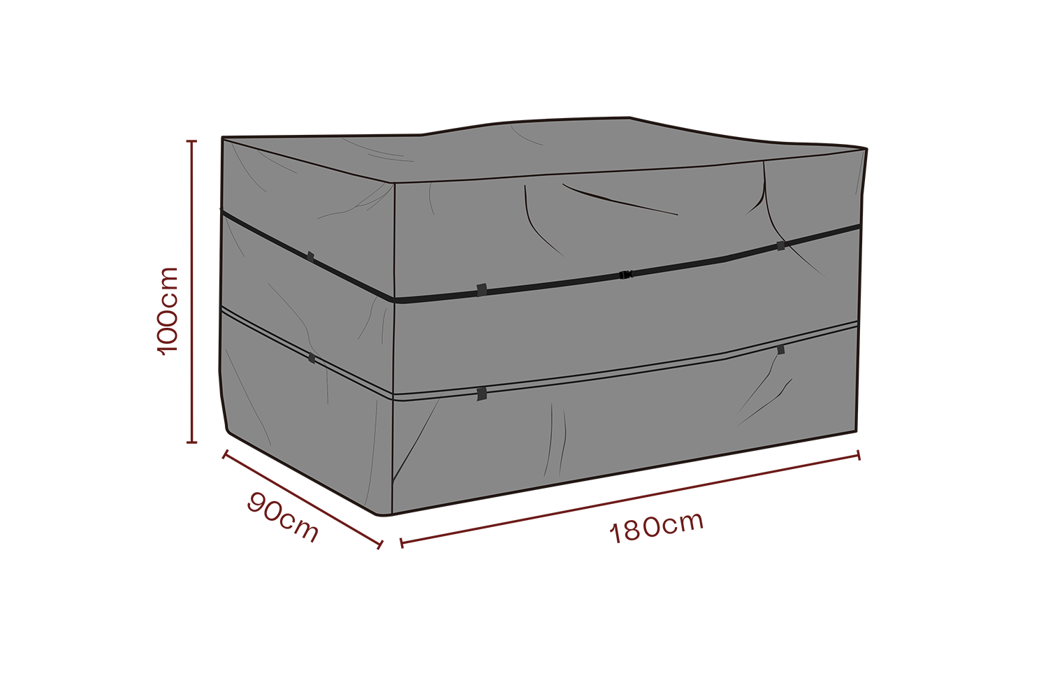 Møbelovertræk hyndeboks Black-Waterproof