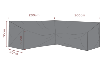 Møbel cover hjørnesofa Black-Breathable