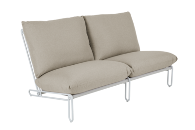 Blixt loungestol Hvid/Cley beige