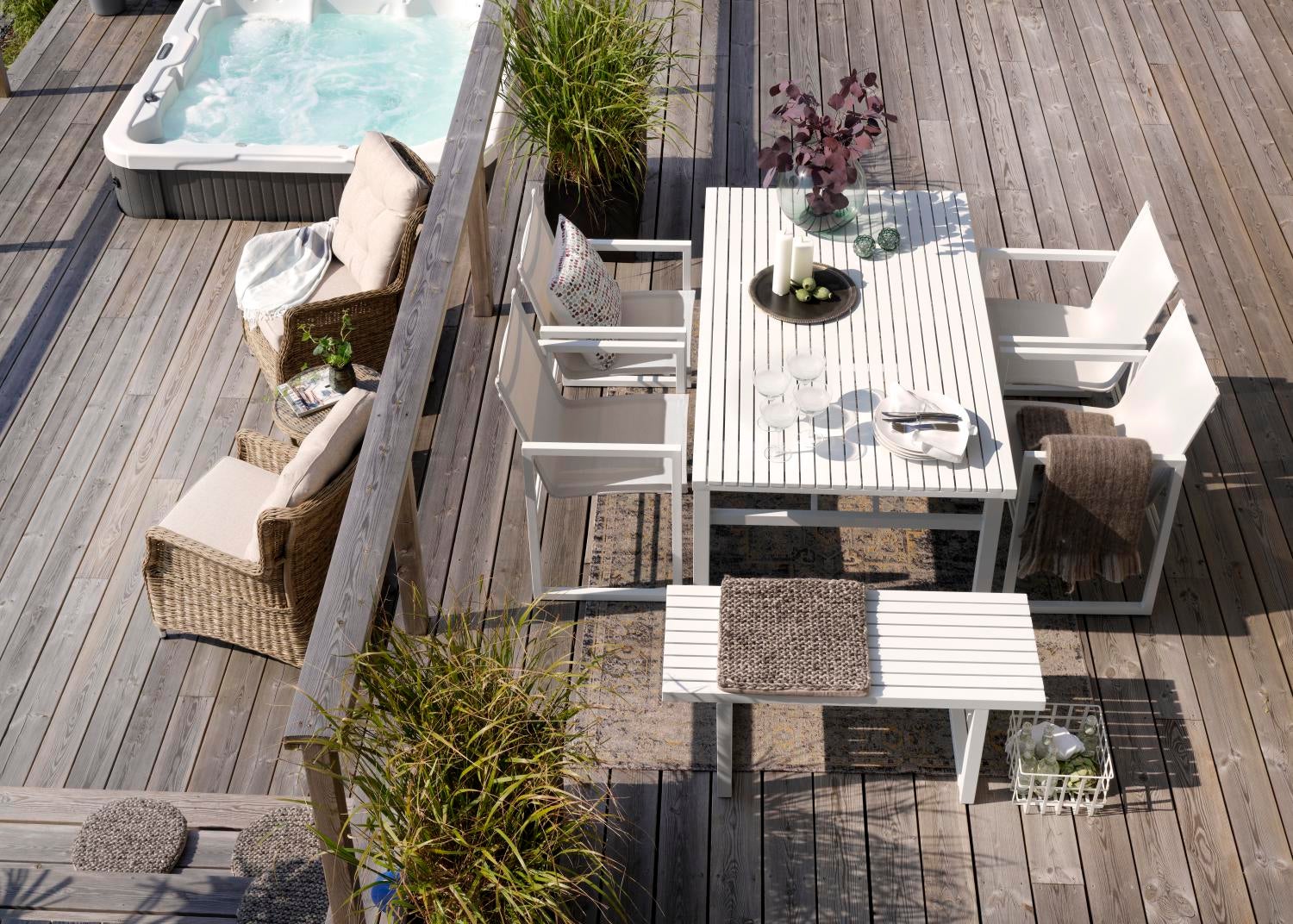 Amarante tæppe Lyseblå/grå