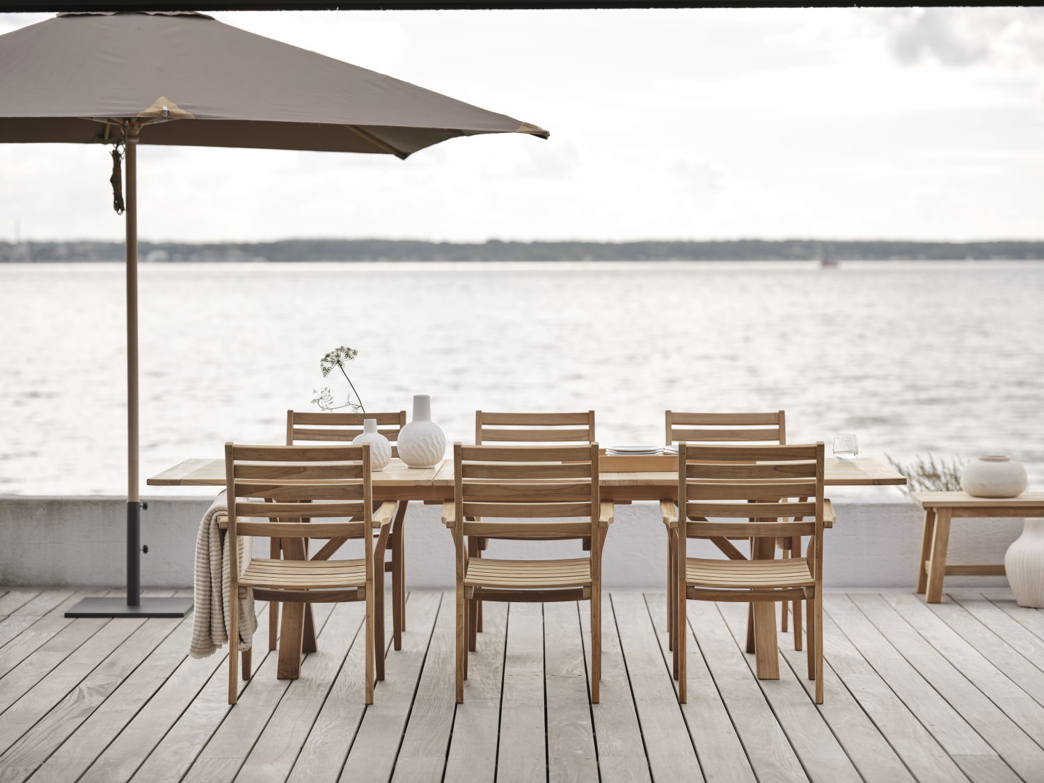 Flat parasolfod, 40 kg Antracit