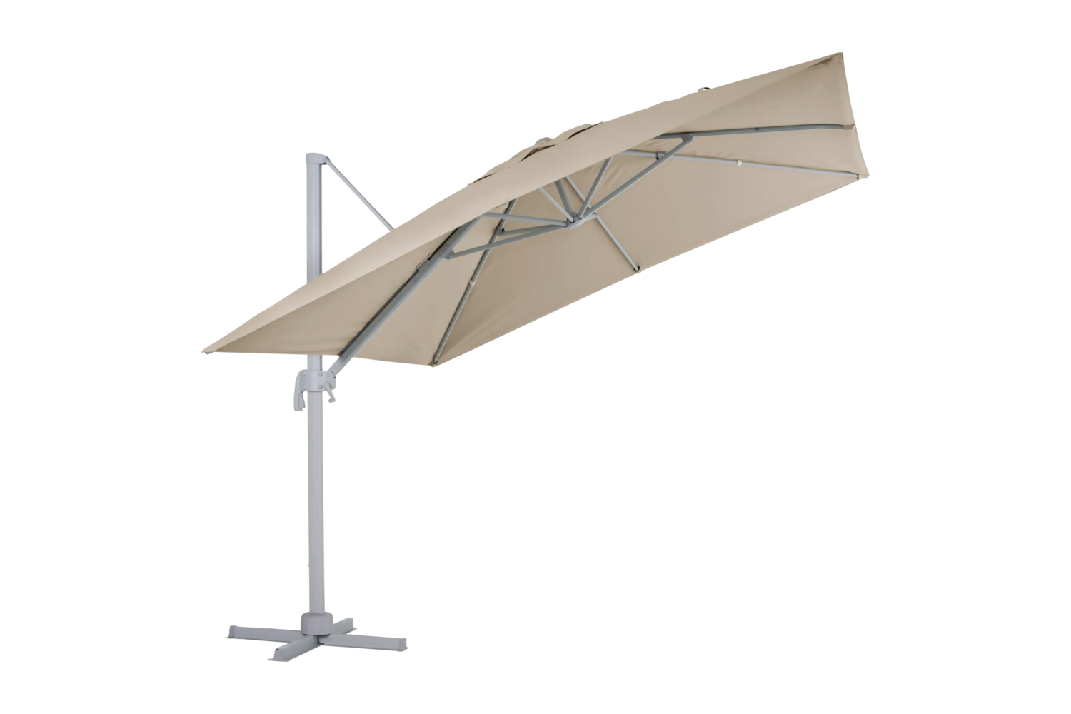 Linz frithængende parasol Khaki/Light Grey