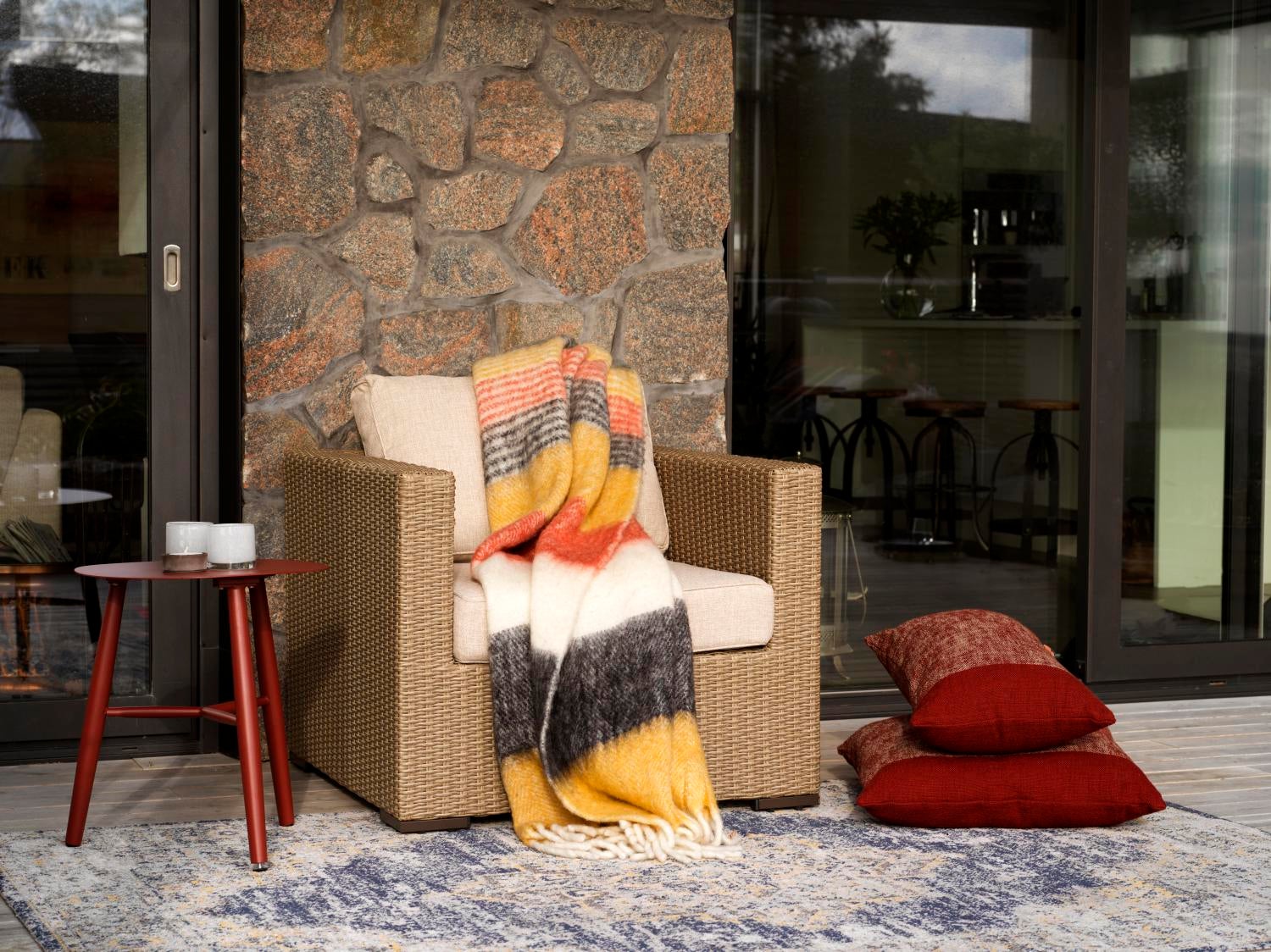 Funkia lænestol Beige/sand