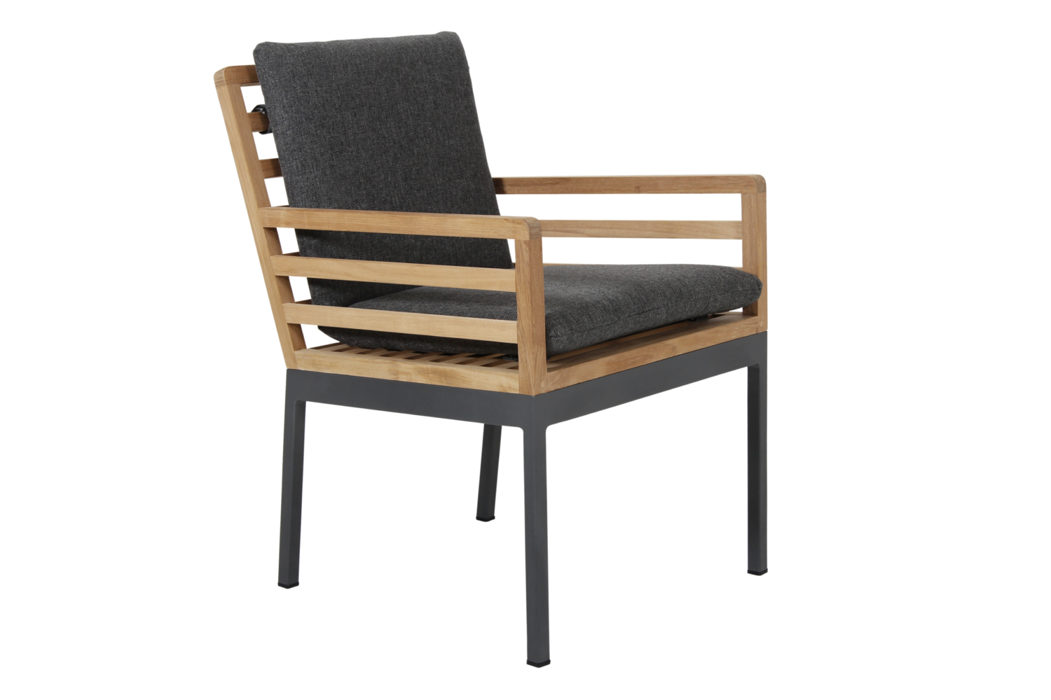 Zalongo stol med armlæn Natur/grå