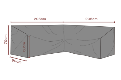 Møbel cover hjørnesofa Black-Breathable