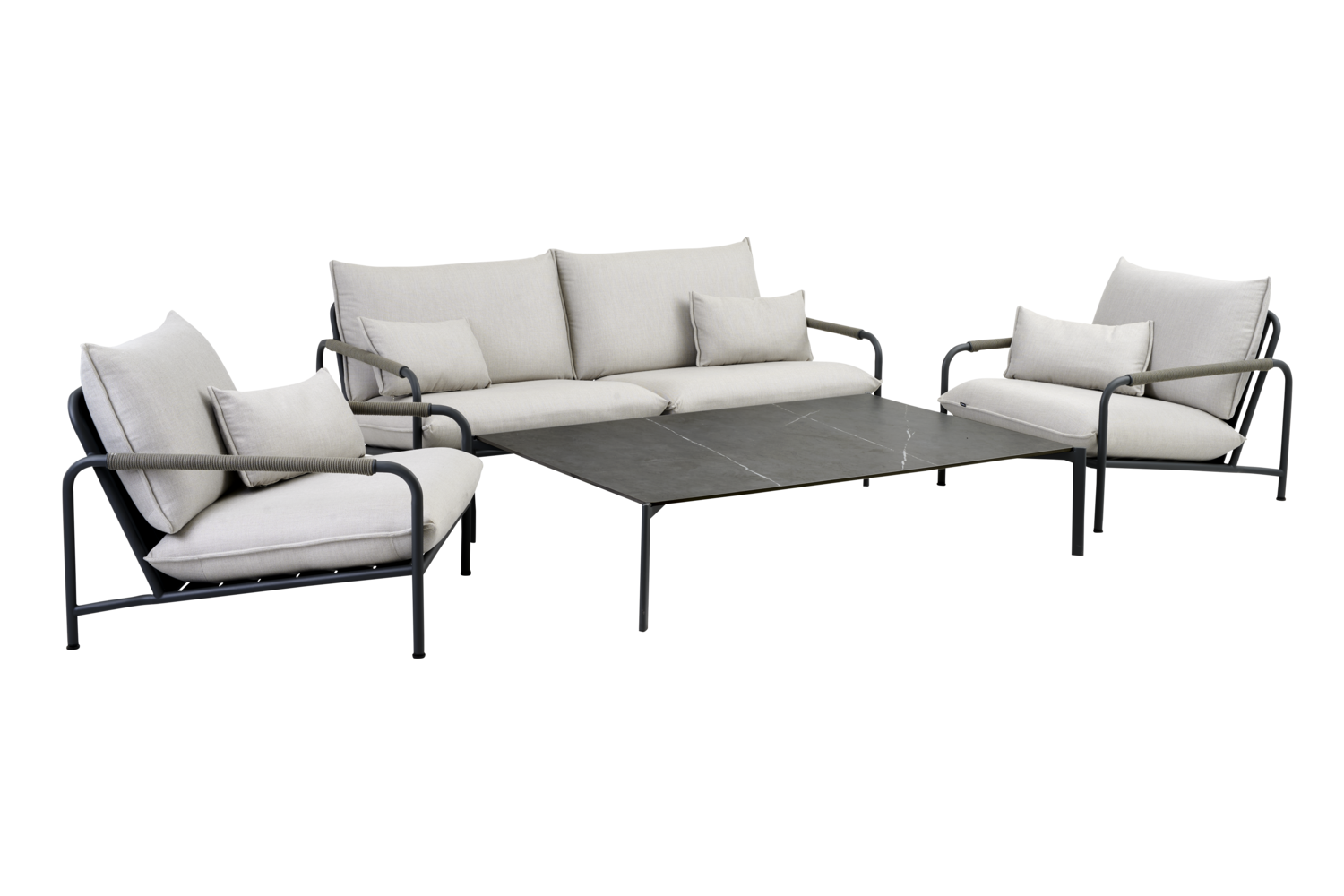 Lerberget lænestol Antracit/ash