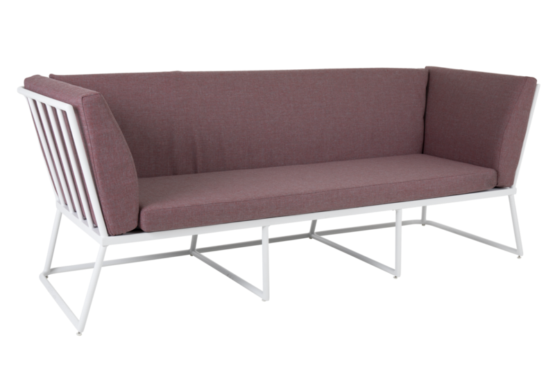 Vence 3-personers sofa Hvid/Peony