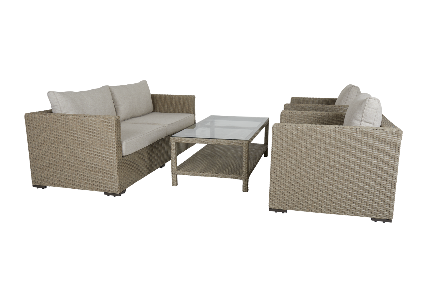 Funkia lænestol Beige/sand