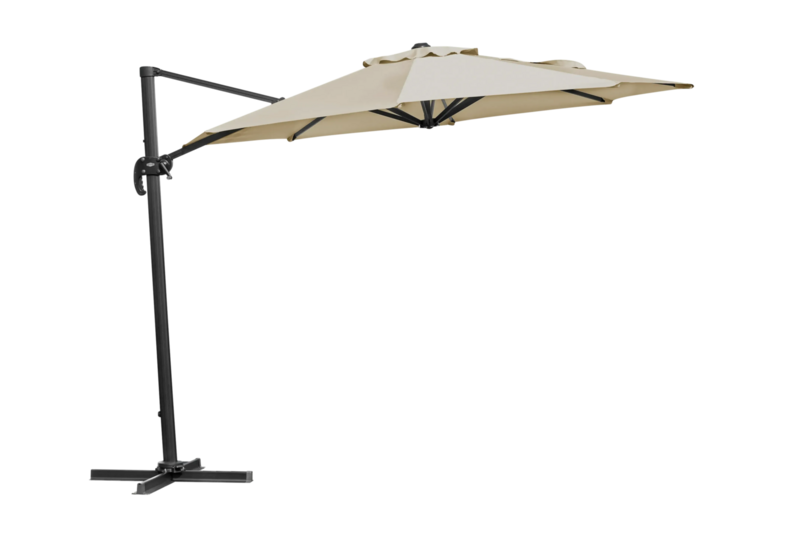 Linz frithængende parasol Antracit/khaki
