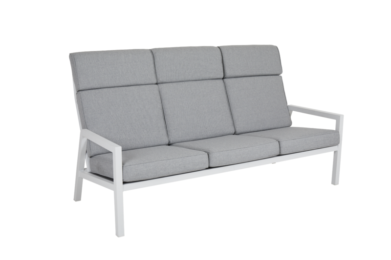 Belfort 3-personers sofa Hvid/Pearl grey