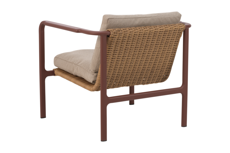 Motty lænestol Zin Red/Teddy Beige